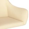 vidaXL Chaises pivotantes &agrave; manger lot de 4 Cr&egrave;me Tissu