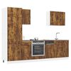 vidaXL Ensemble d'armoires de cuisine 7 pcs Lucca bois d'ing&eacute;nierie