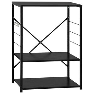 vidaXL Armoire &agrave; four &agrave; micro-ondes Noir 60x39,6x79,5 cm