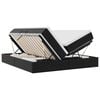 vidaXL Lit avec rangement et matelas avec stockage Noir 200 x 200 cm
