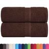 vidaXL Serviettes d'invit&eacute; FROGN 2 pcs marron 30x50 cm 360 g/m&sup2;