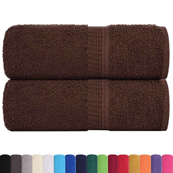 vidaXL Serviettes d'invit&eacute; FROGN 2 pcs marron 30x50 cm 360 g/m&sup2;