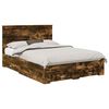 vidaXL Cadre de lit Ch&ecirc;ne fum&eacute; 140 x 200 cm Bois d'ing&eacute;nierie