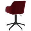 vidaXL Chaises pivotantes &agrave; manger lot de 4 rouge bordeaux tissu