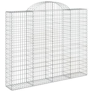 vidaXL Panier de gabions arqu&eacute; 200x30x160/180 cm Fer galvanis&eacute;