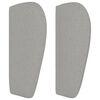 vidaXL T&ecirc;te de lit avec oreilles Gris clair 163x23x78/88 cm Tissu