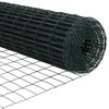 vidaXL Cl&ocirc;ture avec poteau Vert 1 x 25 m Acier et PVC