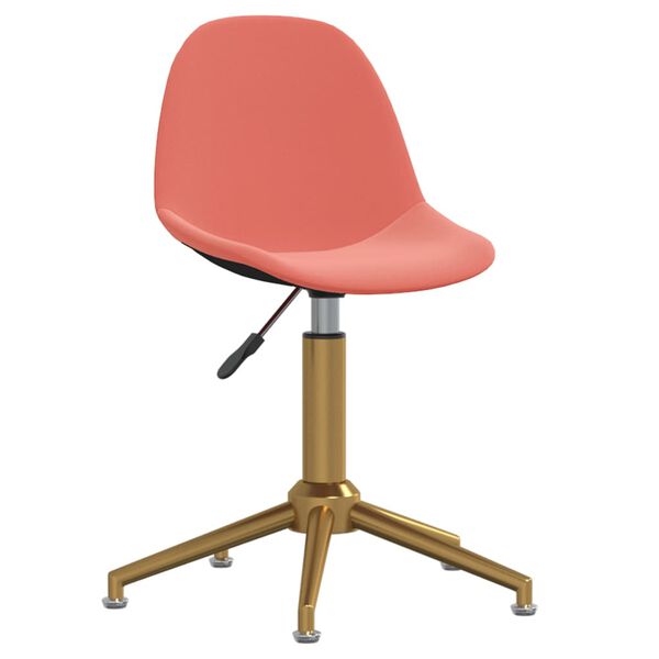 vidaXL Chaises pivotantes &agrave; manger lot de 2 Rose Velours
