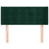 vidaXL T&ecirc;te de lit avec oreilles Vert fonc&eacute; 103x16x78/88 cm Velours