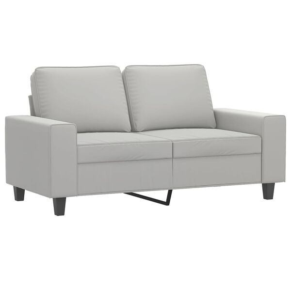 vidaXL Canap&eacute; &agrave; 2 places Gris clair 120 cm Tissu microfibre