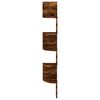 vidaXL &Eacute;tag&egrave;re d'angle murale ch&ecirc;ne fum&eacute; 19x19x123cm bois d'ing&eacute;nierie