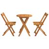 vidaXL Ensemble bistro de jardin 3 pcs Marron Bois d'acacia massif