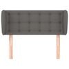 vidaXL T&ecirc;te de lit avec oreilles Gris 93x23x78/88 cm Similicuir