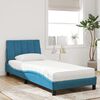 vidaXL Lit avec matelas Hanko bleu 80x200 cm velours