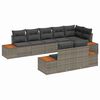 vidaXL Ensemble de canap&eacute; de jardin 8 pc Gris Poly rotin