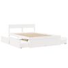 vidaXL Cadre de lit sans matelas blanc 120x190 cm bois de pin massif