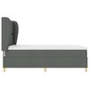vidaXL Lit &agrave; ressorts avec matelas Gris fonc&eacute; 200 x 160 cm tissu