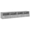 vidaXL Unit&eacute;s murales TV 5 pcs gris b&eacute;ton bois d'ing&eacute;nierie