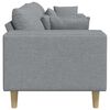 vidaXL Canap&eacute; avec coussin Gris clair 250 x 77 x 76 cm tissu