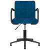 vidaXL Chaise pivotante de salle &agrave; manger Bleu Velours