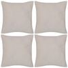 vidaXL Housses de coussin Coton 4 pcs Beige 40x40 cm