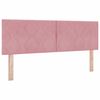 vidaXL T&ecirc;te de lit avec t&ecirc;te de lit Rose 160 cm Velours