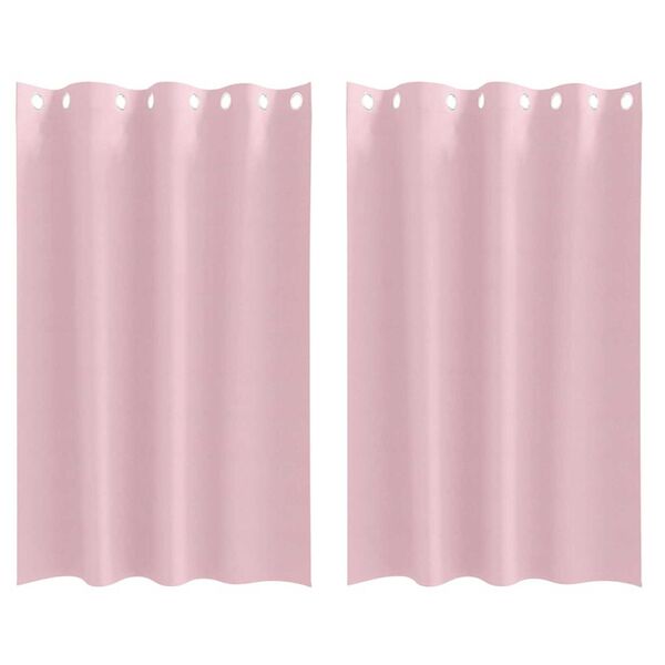 vidaXL Rideaux occultants avec anneaux 2 pcs Rose b&eacute;b&eacute; 175 x 140 cm