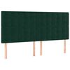 vidaXL Sommier &agrave; lattes de lit et matelas Vert fonc&eacute; 160x200cm Velours