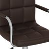 vidaXL Chaise pivotante de salle &agrave; manger Marron Similicuir