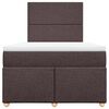 vidaXL Sommier &agrave; lattes de lit avec matelas Marron fonc&eacute; 120x200 cm