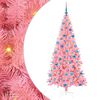 vidaXL Sapin de No&euml;l avec 300 LED avec support Rose 180 cm PVC