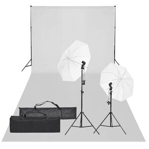 vidaXL Kit de studio photo avec &eacute;clairage et toile de fond