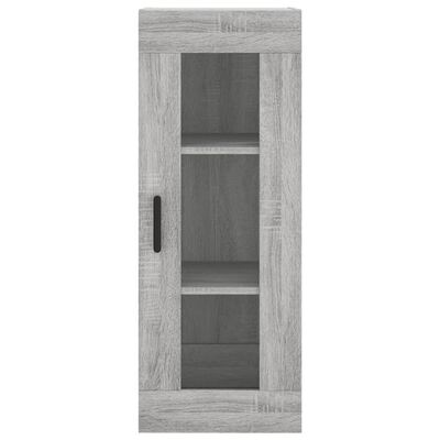 vidaXL Buffet haut Sonoma gris 34,5x34x180 cm Bois d'ingénierie