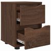 vidaXL Tables de chevet avec tiroir 2 pcs Ch&ecirc;ne brun 30,5 x 30 x 43 cm