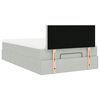 vidaXL Lit ottoman avec matelas gris clair 120x190 cm velours