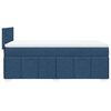 vidaXL Sommier &agrave; lattes de lit avec matelas Bleu 90x190 cm Tissu