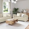 vidaXL Canap&eacute; 2 pcs Marron 219 x 80 x 82 cm tissu