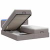 vidaXL Lit coffre avec matelas et LED Taupe 180 x 200 cm Tissu