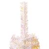vidaXL Sapin de No&euml;l artificiel pointes iridescentes Blanc 180 cm PVC