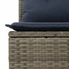 vidaXL Salon de jardin avec coussins 9pcs gris r&eacute;sine tress&eacute;e