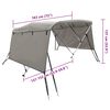 vidaXL Toit bimini à 3 arceaux parois latérales 183x(137-152)x137 cm