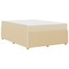 vidaXL Cadre de lit avec matelas Cr&egrave;me 140 x 200 cm tissu