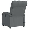 vidaXL Fauteuil inclinable de massage gris fonc&eacute; tissu