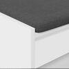 vidaXL Banc d'entr&eacute;e avec coussin avec &eacute;tag&egrave;re Blanc 103 x 38 x 45 cm