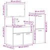 vidaXL Ensemble de meubles de salle de bain 4 pcs gris b&eacute;ton