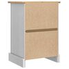 vidaXL Table de chevet avec tiroir Blanc 45 x 35 x 64 cm Pin massif