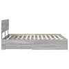 vidaXL Cadre de lit Gris Sonoma 140 x 200 cm Bois d'ing&eacute;nierie