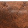 vidaXL Canap&eacute; d'angle Chesterfield 5 plcs Cuir artificiel Marron
