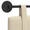 vidaXL T&ecirc;te de lit suspendue Montage mural Cr&egrave;me 110 x 55 x 5 cm tissu
