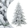 vidaXL Sapin de No&euml;l artificiel &agrave; branches pliantes, duveteux de neige